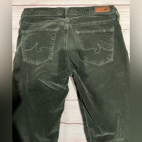 AG ADRIANO GOLDSCHMIED The Stevie Ankle Green Corduroy Jeans 27R - Picture 4 of 7